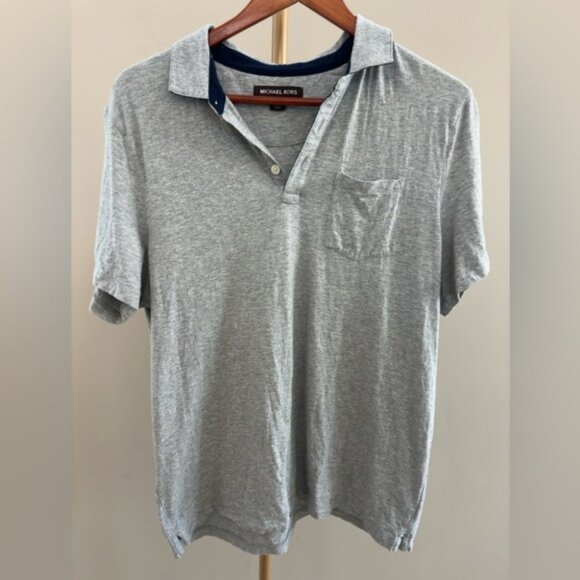 Michael Kors Men’s Polo Shirt – Light Grey | Size Large - Picture 1 of 5